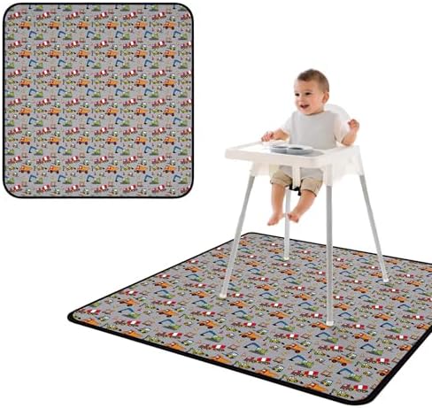 BapronBaby Construction Zone Waterproof Splash Mat Catch All Floor Cover by BapronBaby