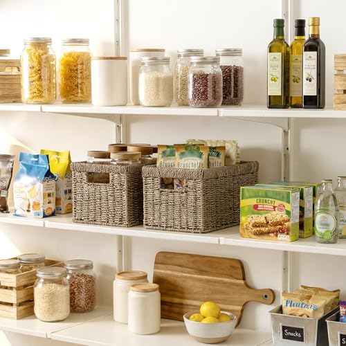 StorageWorks Wicker Baskets for Storage, Seagrass Storage Baskets - Image 2