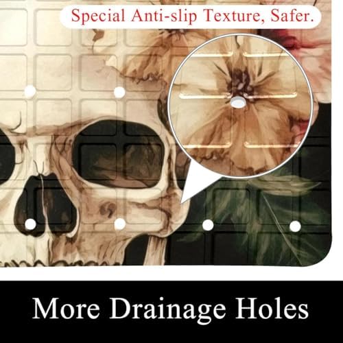Non Slip Bathtub and Shower Mat 26.8x15.1 inch, Bath Mat - Image 2