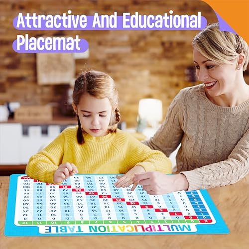 6 Pack Placemats for Kids, Non-Slip Washable Table Mat, Reusable Subtraction - Image 7
