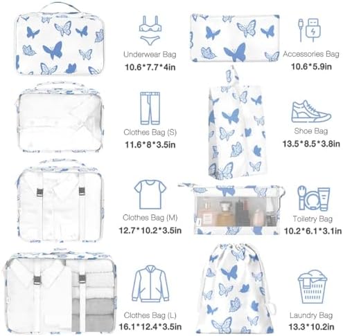 8 Set Packing Cubes for Suitcases, Packing Cube - Image 2
