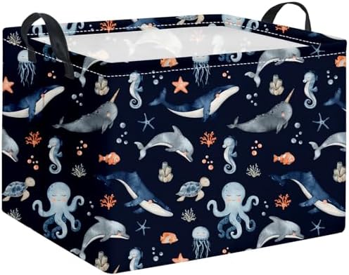 Rectangular Ocean Basket Kids Baby Storage Bin Organizer Box by HIYAGON