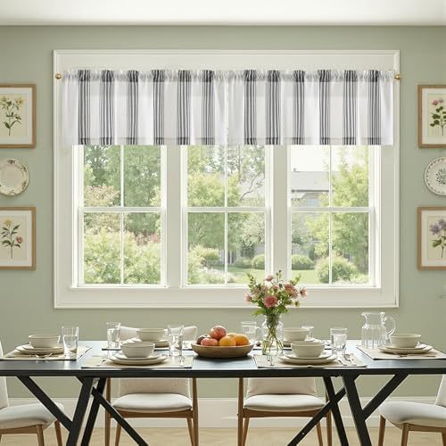 jinchan Linen Balanced Stripe Valances - Image 3