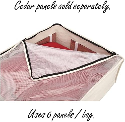 Household Essentials 3364-1 Cotton Canvas Blanket Storage Bags | Natural - Image 5