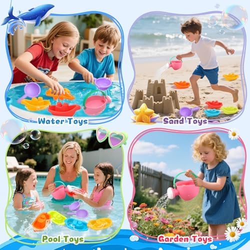 Baby Bath Toys for Kids Ages 1-3 8PCS Toddler Bath Toys Mold Free and 1PCS Toy - Image 7