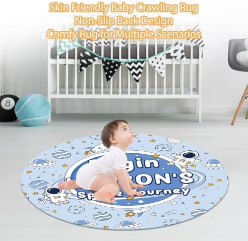 Custom Baby Boy Minky Crib Bedding Set, Astronaut Bedding 3 Pcs Set - Image 5
