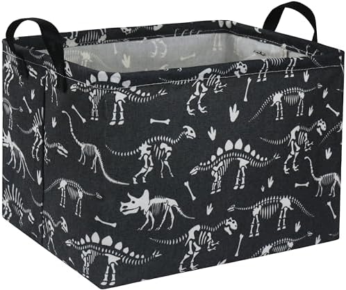 Rectangular Dinosaur Basket Empty Cute Storage Bin Organizer Box Dinosaur Room by HIYAGON