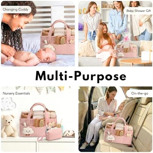 PeraBella Baby Diaper Caddy Organizer, Baby Basket Shower Gift, Portable - Image 5