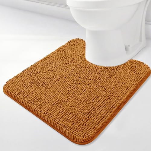 BOANKODU Toilet Rugs U-Shaped, Machine Washable, Bath Mats by BOANKODU