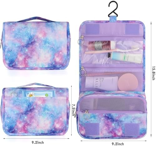 Kids Hanging Toiletry Bag for Girls, Travel Toiletry Bag for Little Young Teen - Image 3