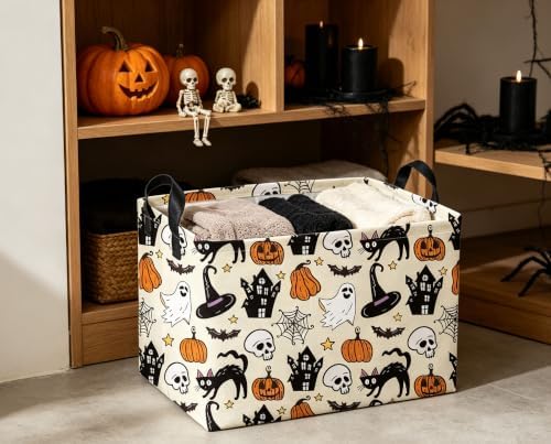 Rectangle Kids Baskets Halloween Basket Cute Storage Bin - Image 4