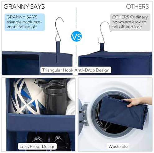 GRANNY SAYS 3-Shelf Hanging Closet Organizer, Foldable Storage - Image 4