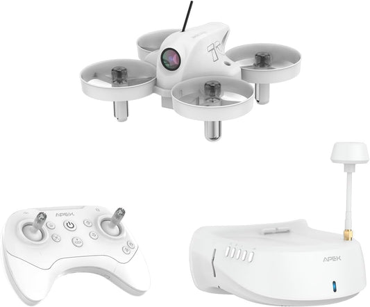 APEX FPV Drone Kit, Drone with Goggles,Brushed FPV Racing drone for Beginners,Low-Latency 5.8G Transmission, Drop-Resistant,VR70-2.0