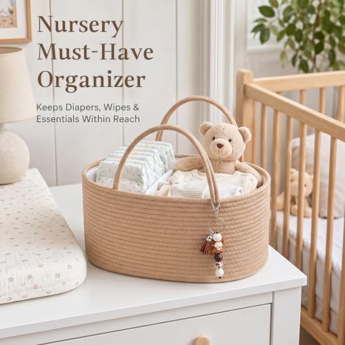 Hushee Highland Cow Baby Diaper Caddy Organizer Bag Basket - Image 4