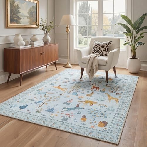 BESBLEE 10X14 Washable Area Rug by BESBLEE
