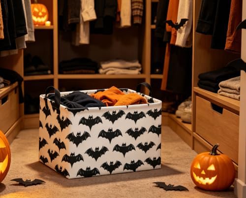 Halloween Basket Empty for Rectangular bat Storage Bins Organizer Bin Box Cute - Image 6