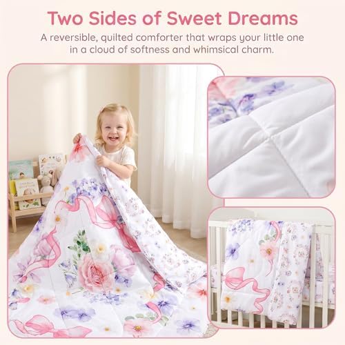 Pea Pod Floral Toddler Bedding Set - Image 3