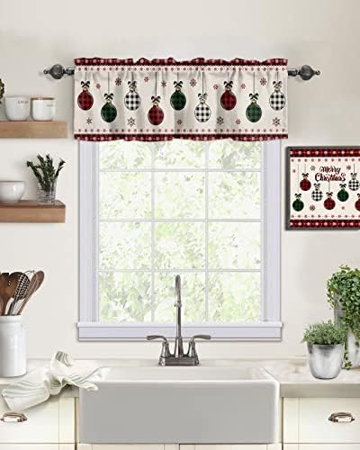Vandarllin Christmas Kitchen Curtains Valances - Image 2
