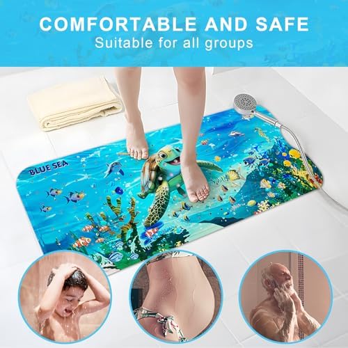 Bath Mat for Tub Non Slip Kids Bathtub Mat 40x16 Baby Bath Mat - Image 6
