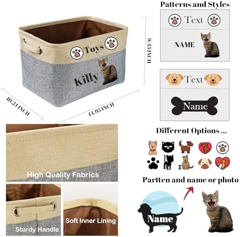 Personalized Dog Toy Storage Basket - Image 2