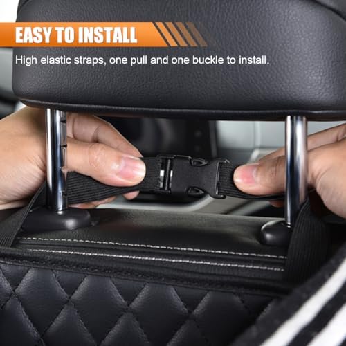 LAINLOY Foldable Car Seat Back Organizer, Large Capacity Hanging Car Backseat - Image 6