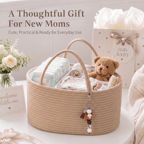 Hushee Highland Cow Baby Diaper Caddy Organizer Bag Basket - Image 2