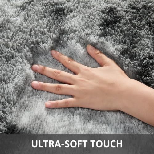 Ophanie Tie-Dyed Grey Area Rugs - Image 2