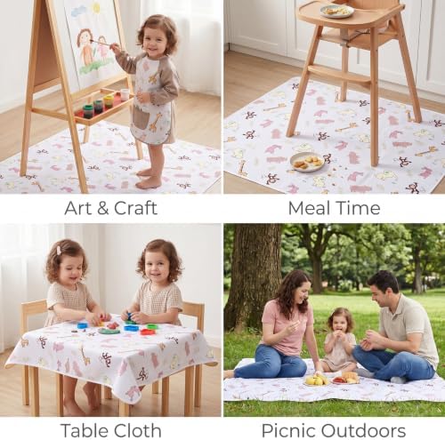 Splat Mat for Under High Chair, Waterproof Washable High Chair Floor Mat - Image 7