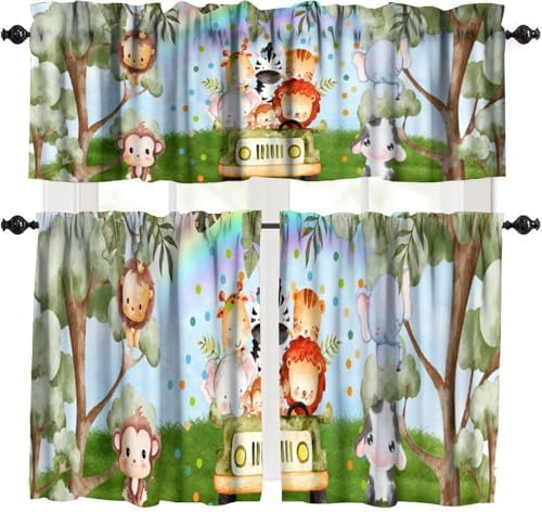 Children's Day Curtain Valance for Living Room Bathroom Farmhouse, Kids Cartoon by Unknown