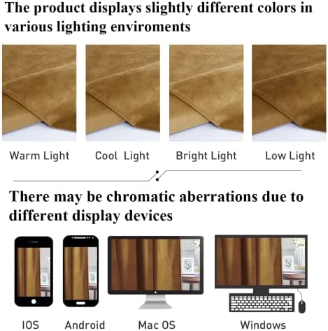 StangH Fall Decor Valance Curtains Gold Brown W39 inches, 1 Panel - Image 6