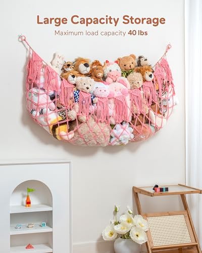 Boho Stuffed Animal Hammock, Falt Wall or Corner Hanging - Image 2
