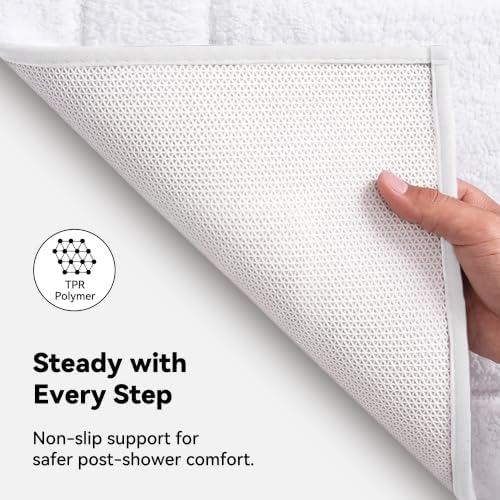 GRANNY SAYS White Bathroom Runner Rug 59" x 24", Soft Microfiber Bath Mat - Image 5