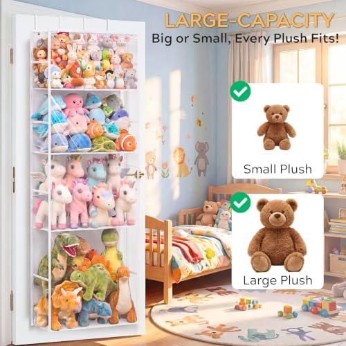 Ofiray-home Over the Door Stuffed Animal Storage - Image 2
