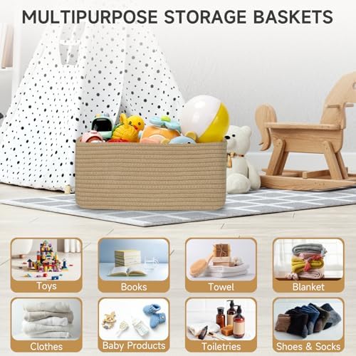 3 Pack Small Storage Baskets for Organizing, 11.8×7.8×5.1" - Image 4