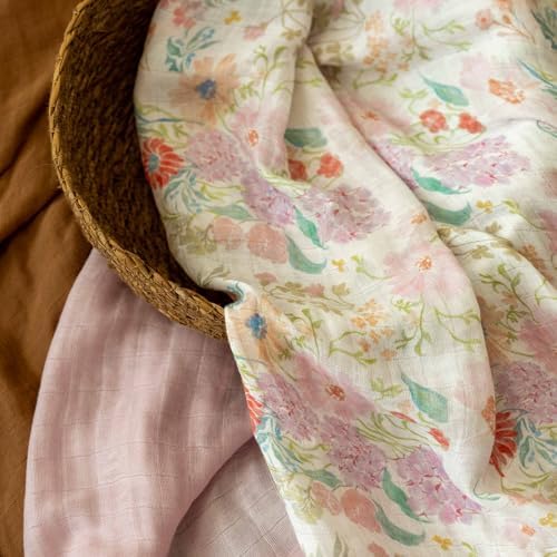 GLLQUEN BABY Muslin Swaddle Blankets 2Pk Receiving Blanket Large 35" x 40" - Image 3
