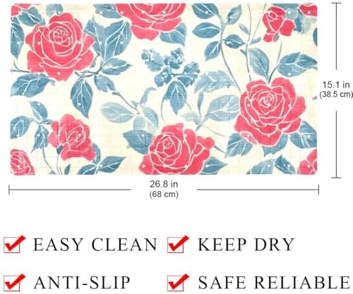 Shower Mat Non Slip, Roses Anti Slip Bath Mat - Image 4