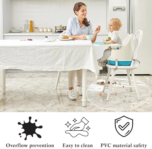 Klmnop 54" High Chair Mat for Floor, Plastic Waterproof Floor Protector for - Image 4