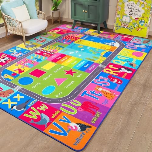 HOMORE Kids Educational Rug, 5x7 Kids Collection Area Rug - Image 6