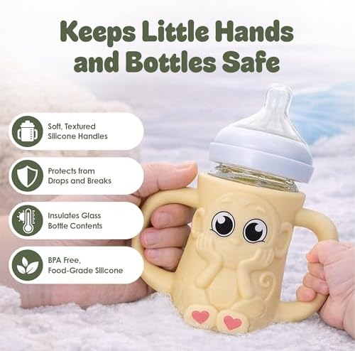 Silicone Bottle Sleeve for 8oz Philips Avent Natural Glass Bottle | Drop - Image 4