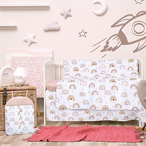 Rtteri 4 Pieces Baby Crib Bedding Set, Standard Nursery Size Soft - Image 2