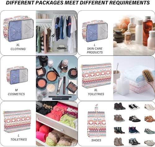 7 Set Packing Cubes Travel Luggage Organizers - Image 3