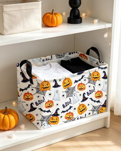 Essme Rectangular Halloween Basket, Ghost Storage Bins Organizer - Image 6