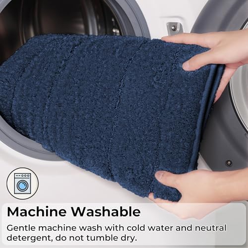 GRANNY SAYS Blue Bathroom Runner Rug 24" x 48", Soft Microfiber Bath Mat - Image 6