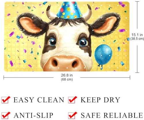 Bath Tub Shower Mat, Washable Bathtub Floor Mats, Suction Cups and Drain Holes - Image 4