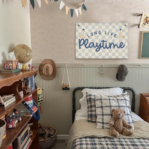 Playroom Wall Decor, Kids Toddler Boy Playroom Silly Goose Decor Hanging Linen - Image 2
