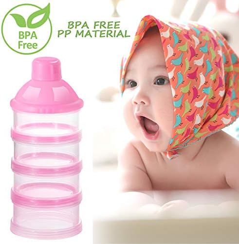 Accmor Formula Dispenser On The Go, 4 Compartments Stackable Formula Container - Image 7