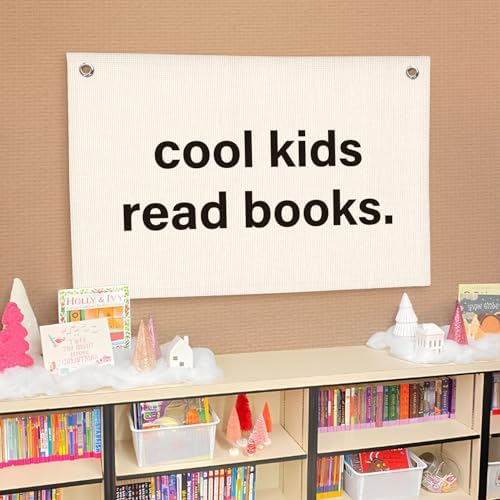 Lacama Cool Kids Read Books Banner, Reading Corner Decor - Image 4