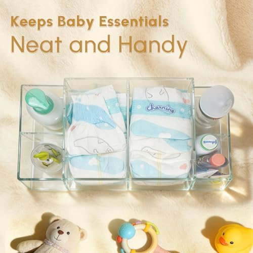 Diaper Caddy Acrylic, Baby Changing Table Organizer, Dresser Tabletop Organizer - Image 6