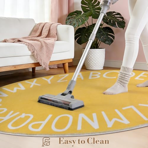 Topotdor Oval ABC Area Rug, 47x70 Inch Soft Floor Carpet - Image 7