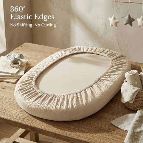 Niceye Muslin Bassinet Sheets 3-Pack - Image 5